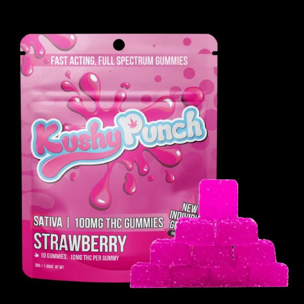 Kushy Punch Sativa Strawberry Gummies